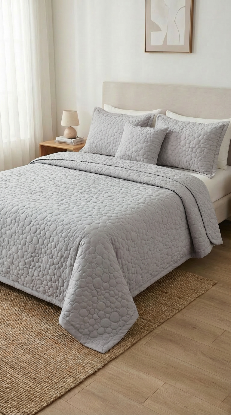 Coverlet Capitoné Circles – 3 pcs