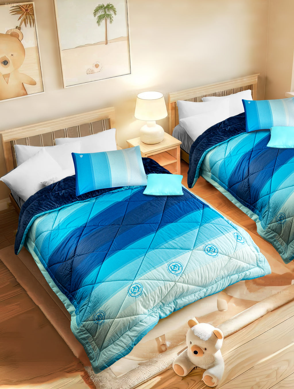 Quilt face blanket & face cotton 6 pcs