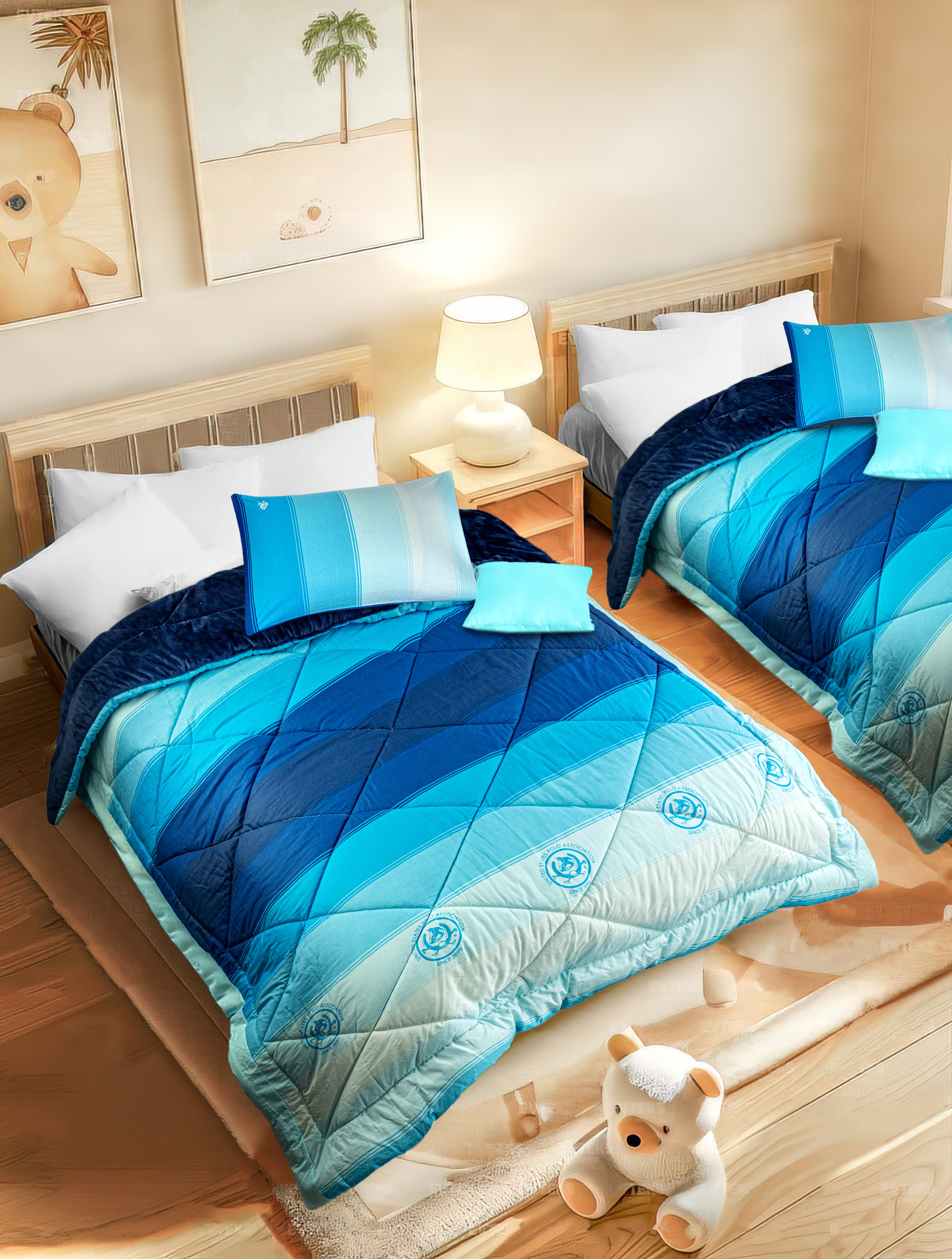 Quilt face blanket & face cotton 6 pcs