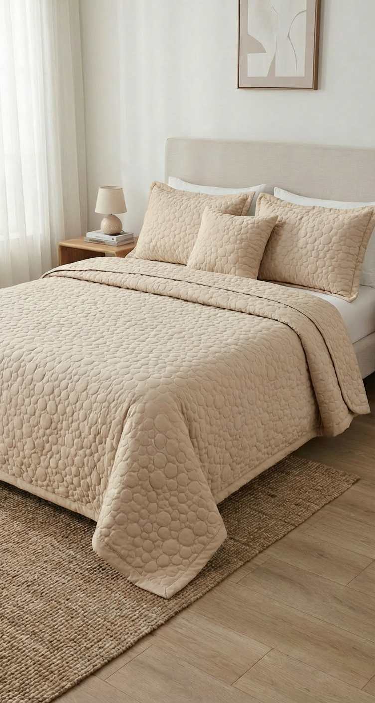 Coverlet Capitoné Circles – 3 pcs