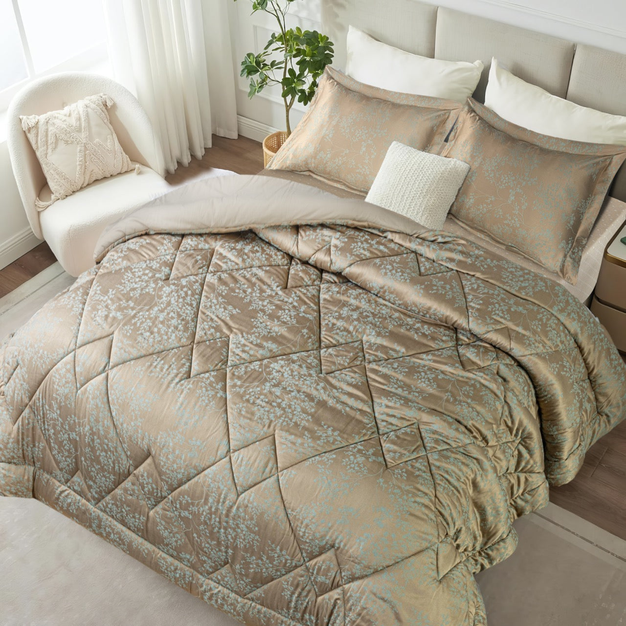 Cotton duvet + sheet set 4 pcs