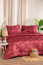 Striped microfiber cotton quilt 3 pcs