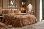 Fur quilt JORA 5 pcs + slipper + tv Blanket
