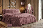 Fur quilt JORA 5 pcs + slipper + tv Blanket