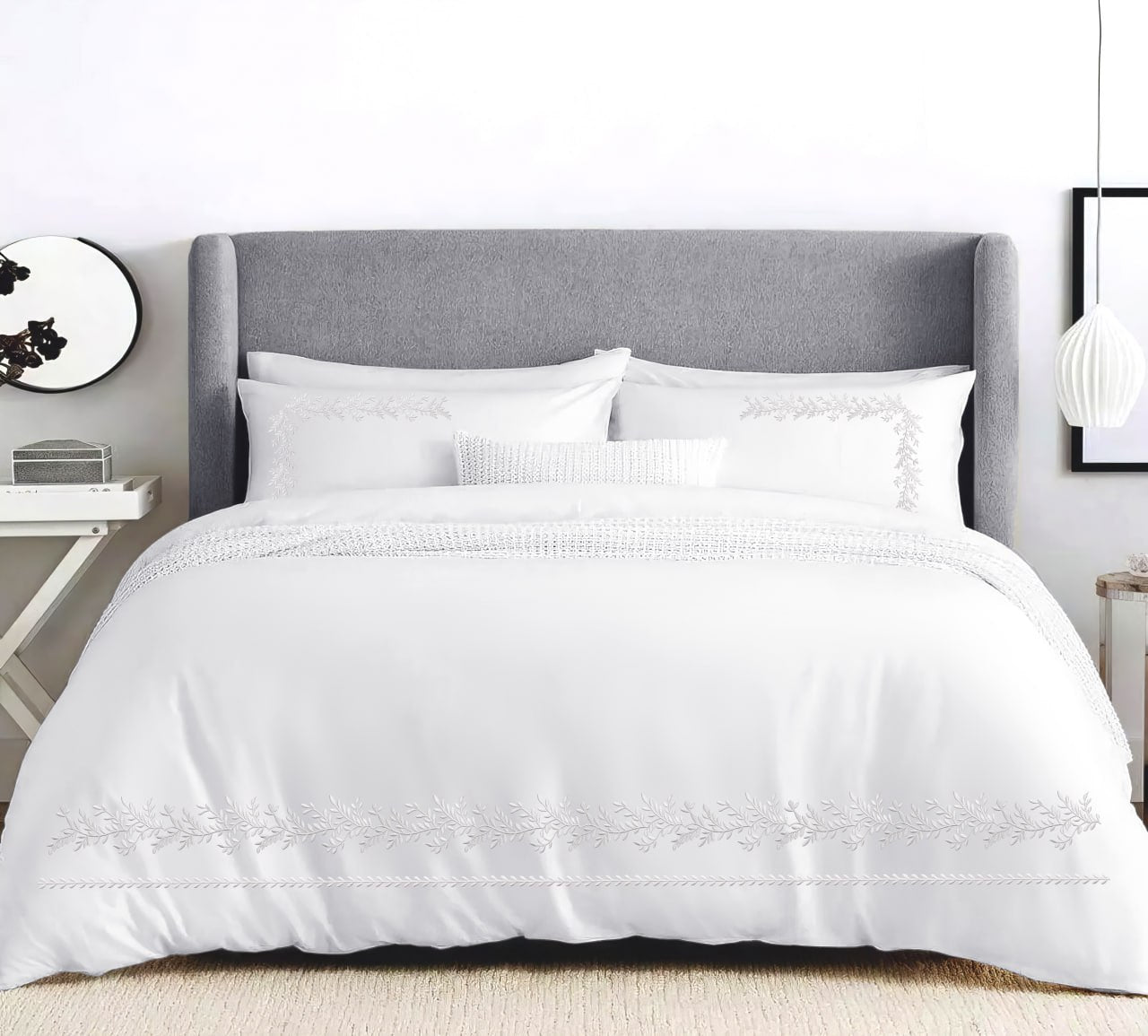 Percale Embroidered 4-Piece Bedding Set Code 3