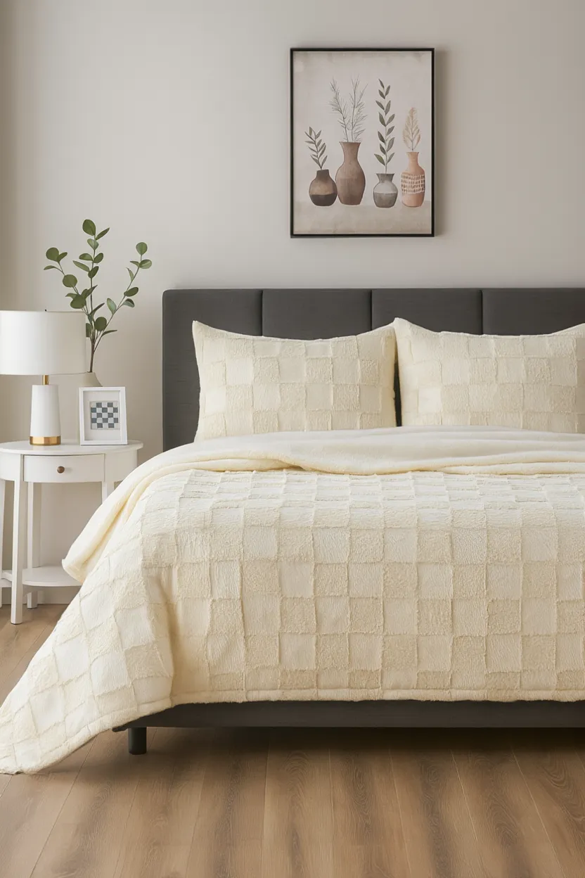 blanket fur ( squares ) - 3 pcs