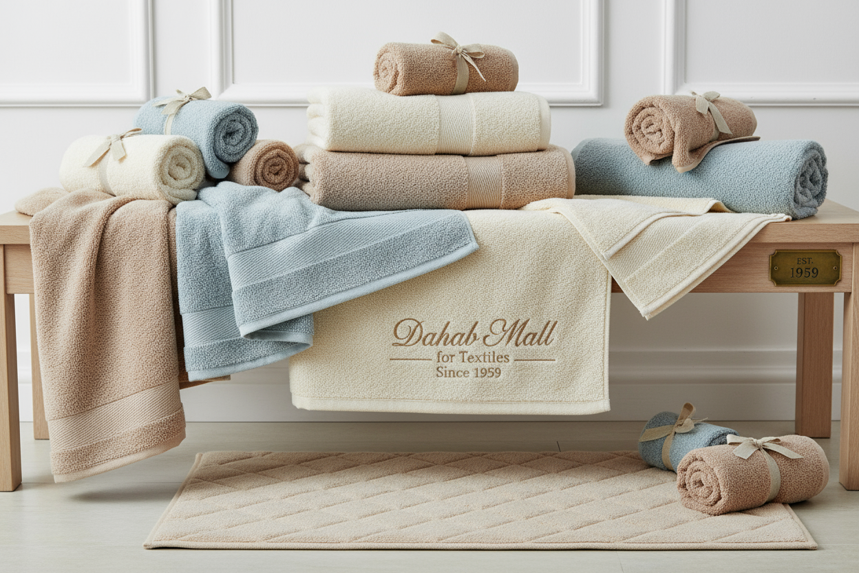 bathroom textiles made by Dahab Mall for Textiles since 1959