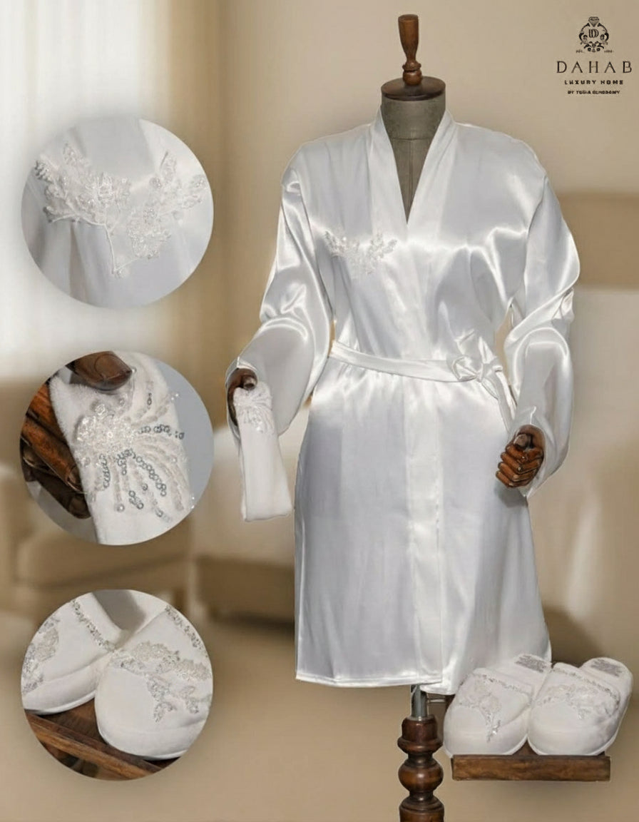 Robe Satin Turkish + slipper